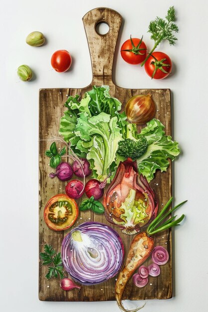 Deska z warzywami